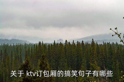 關(guān)于 ktv訂包廂的搞笑句子有哪些