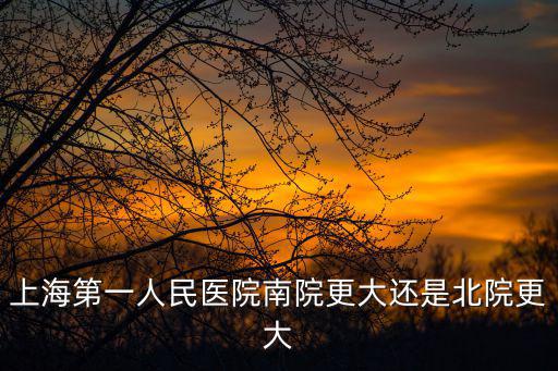 上海第一人民醫院南院更大還是北院更大
