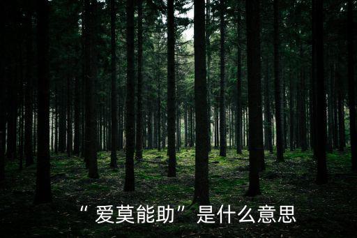 “ 愛莫能助”是什么意思
