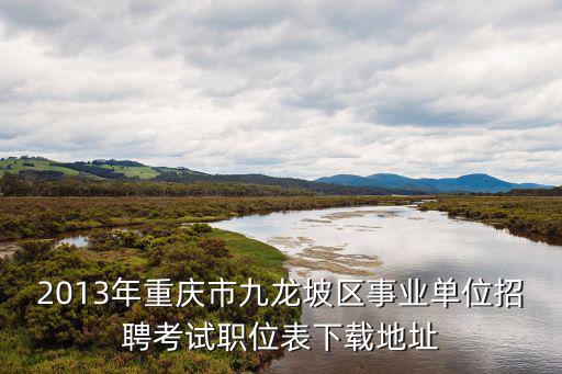2013年重慶市九龍坡區事業單位招聘考試職位表下載地址