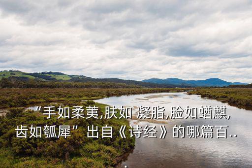 “手如柔荑,膚如 凝脂,臉如蝤麒,齒如瓠犀”出自《詩經》的哪篇百...