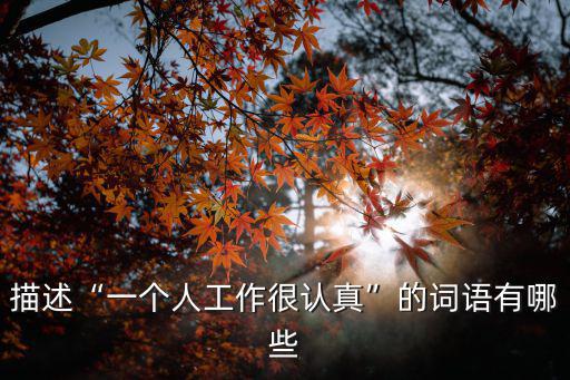 形容工作認真,一絲不茍:形容認真踏實勤奮對工作負責