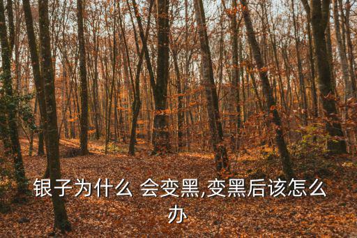  銀子為什么 會變黑,變黑后該怎么辦