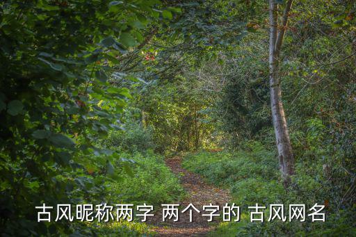 古風昵稱兩字 兩個字的 古風網名
