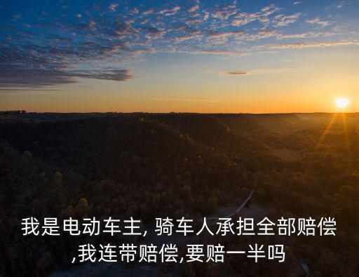 我是電動車主, 騎車人承擔全部賠償,我連帶賠償,要賠一半嗎