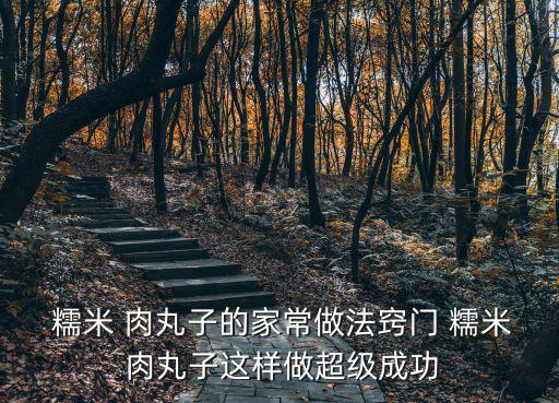  糯米 肉丸子的家常做法竅門 糯米 肉丸子這樣做超級成功
