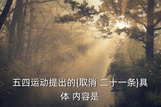 二十一條內容,什么是二十一條強國契約?部分同學的口號
