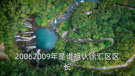 上海徐匯區領導班子簡介，20062009年是誰擔認徐匯區區長