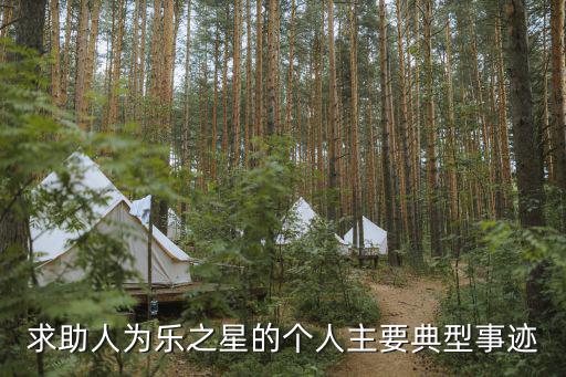 求助人為樂之星的個人主要典型事跡