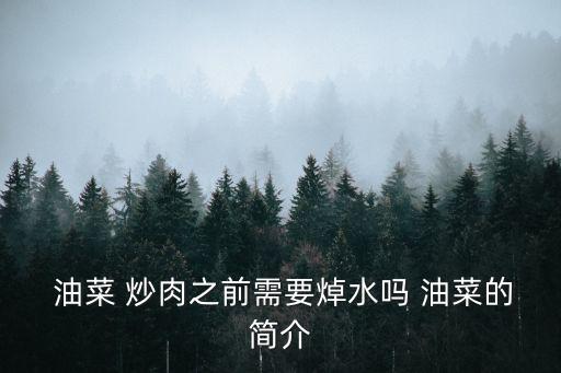 油菜炒肉,菜菜炒肉的做法（一）