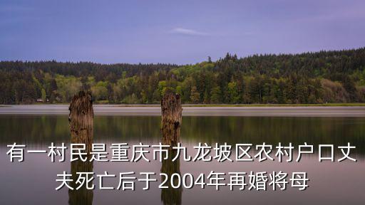 有一村民是重慶市九龍坡區農村戶口丈夫死亡后于2004年再婚將母
