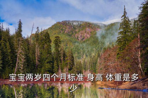 寶寶兩歲四個月標準 身高 體重是多少