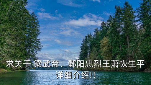 梁武帝簡介,戴宗、司徒都是忠誠英勇的漢人!