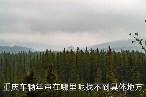 重慶車輛年審在哪里呢找不到具體地方