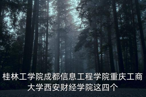 桂林工學院成都信息工程學院重慶工商大學西安財經學院這四個