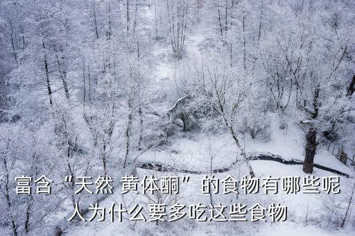 富含“天然 黃體酮”的食物有哪些呢人為什么要多吃這些食物