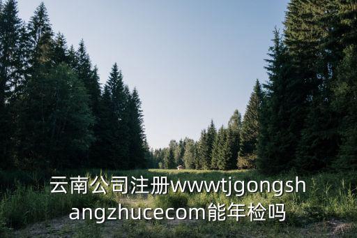 云南公司注冊wwwtjgongshangzhucecom能年檢嗎