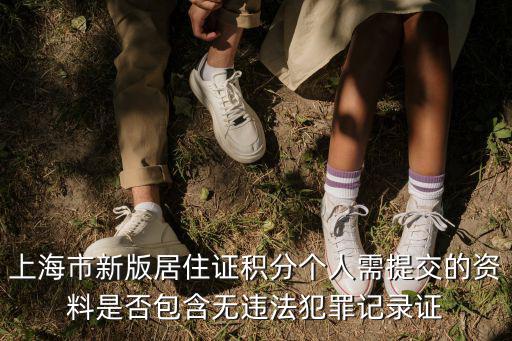 上海市新版居住證積分個人需提交的資料是否包含無違法犯罪記錄證