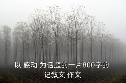 以 感動 為話題的一片800字的 記敘文 作文
