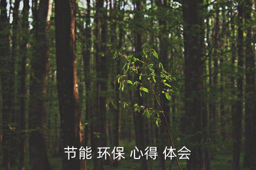 節能 環保 心得 體會