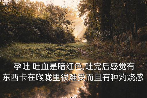 孕吐吐血,孕婦吃了什么能緩解孕期惡化?