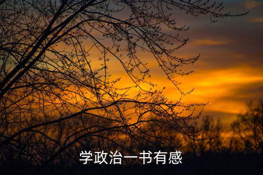 學政治一書有感