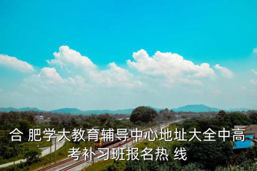 合 肥學大教育輔導中心地址大全中高考補習班報名熱 線