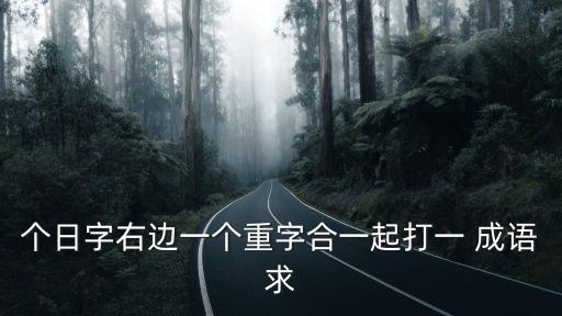 個日字右邊一個重字合一起打一 成語求