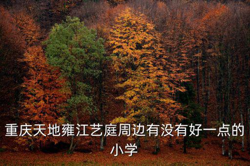 重慶天地雍江藝庭周邊有沒有好一點的小學