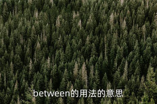between的用法的意思