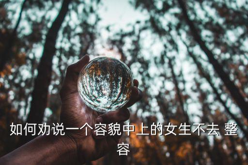 如何勸說一個容貌中上的女生不去 整容