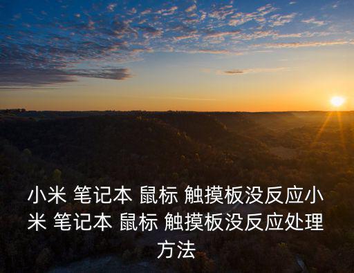 筆記本鼠標觸摸板沒反應,觸摸筆記本電腦如何操作方法?