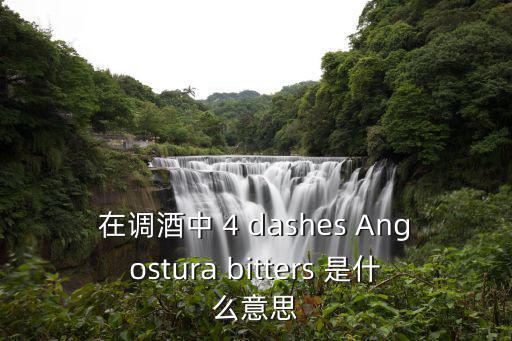 在調酒中 4 dashes Angostura bitters 是什么意思