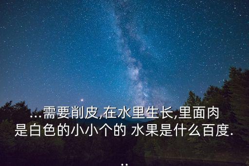 ...需要削皮,在水里生長,里面肉是白色的小小個的 水果是什么百度...
