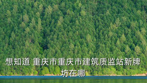 想知道 重慶市重慶市建筑質監站新牌坊在哪