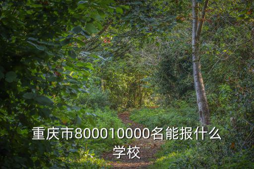 重慶市800010000名能報什么學校