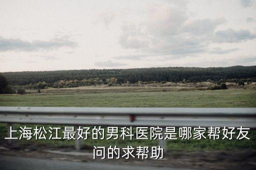 上海松江最好的男科醫院是哪家幫好友問的求幫助