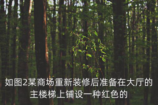 如圖2某商場重新裝修后準(zhǔn)備在大廳的主樓梯上鋪設(shè)一種紅色的