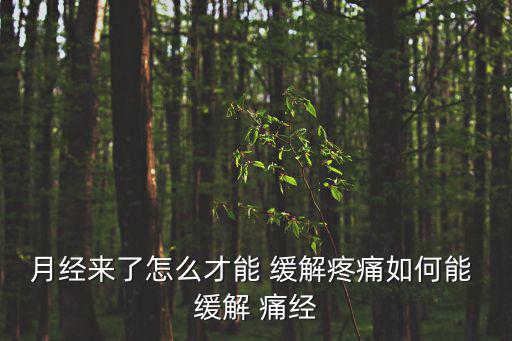 月經(jīng)來了怎么才能 緩解疼痛如何能 緩解 痛經(jīng)