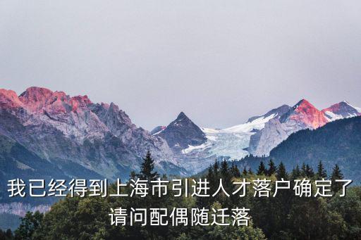 上海人才引進落戶配偶隨調(diào)條件，辦我老公人才引進我是隨調(diào)人員請問有哪位高人知道隨調(diào)人員都