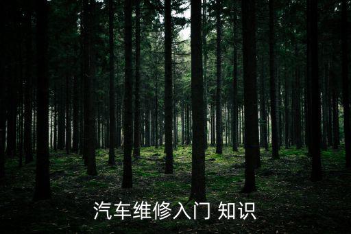 汽修基礎知識,汽車維修專業碩士學徒入門知識將涵蓋更廣范圍