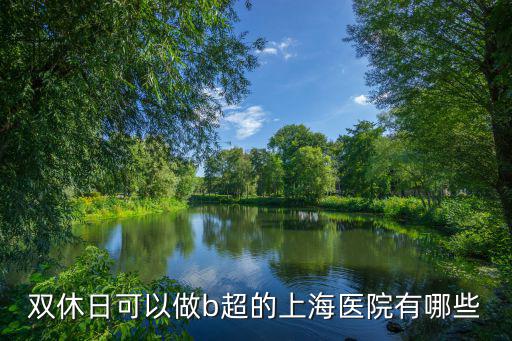 雙休日可以做b超的上海醫院有哪些