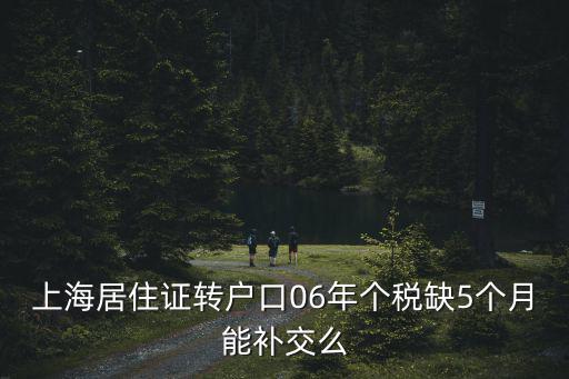 上海居住證轉(zhuǎn)戶口06年個(gè)稅缺5個(gè)月能補(bǔ)交么