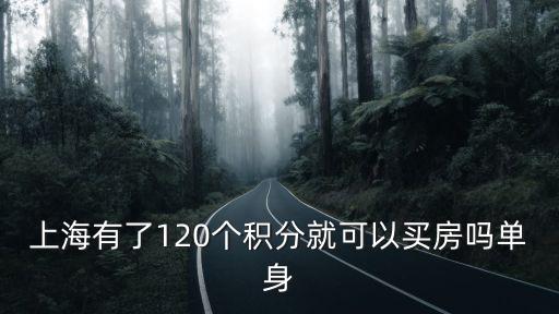 上海有了120個積分就可以買房嗎單身