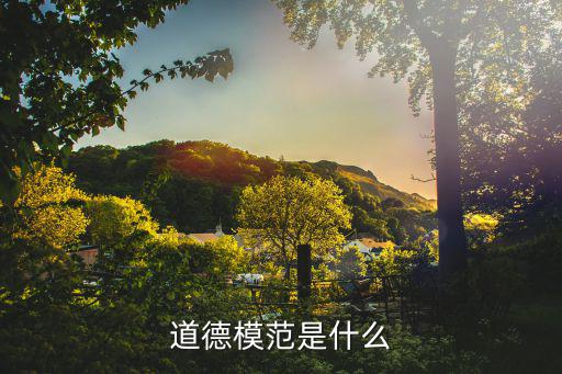 道德楷模，道德模范是什么
