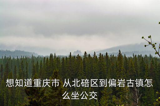 想知道重慶市 從北碚區到偏巖古鎮怎么坐公交