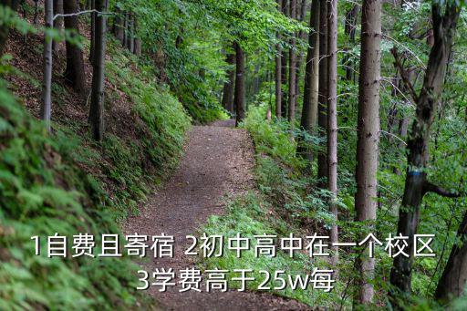 1自費(fèi)且寄宿 2初中高中在一個(gè)校區(qū) 3學(xué)費(fèi)高于25w每