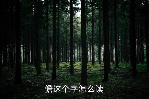 儋這個字怎么讀