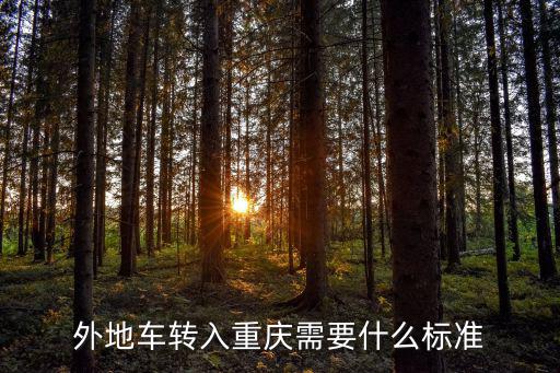 外地車轉(zhuǎn)入重慶需要什么標(biāo)準(zhǔn)