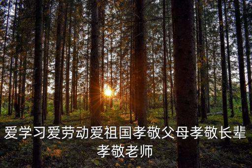 愛學習愛勞動愛祖國孝敬父母孝敬長輩孝敬老師